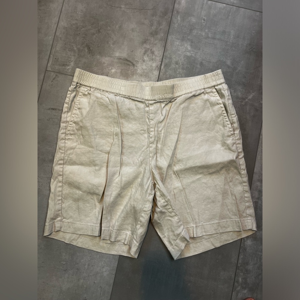 J Jill tan linen shorts Bermuda M